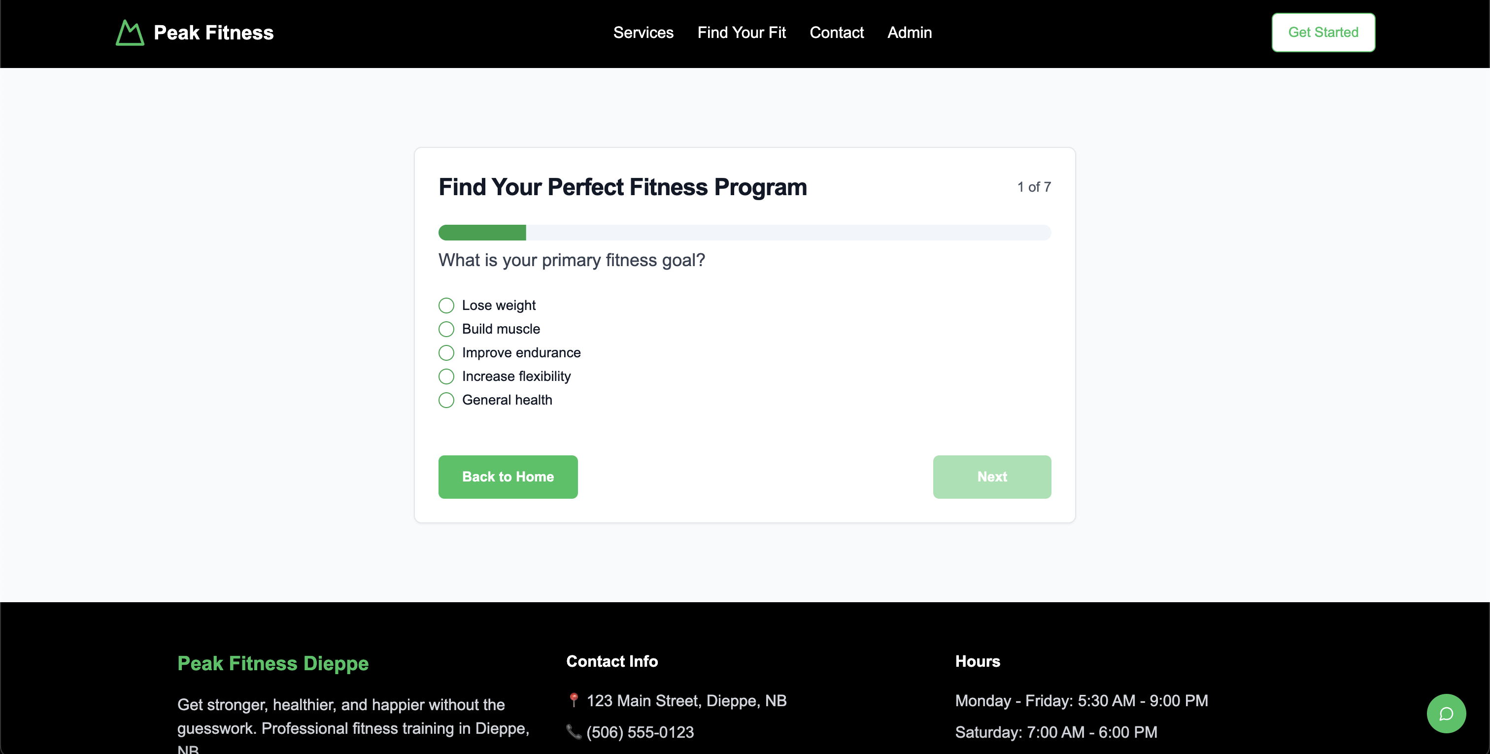 Fitness platform screenshot 2